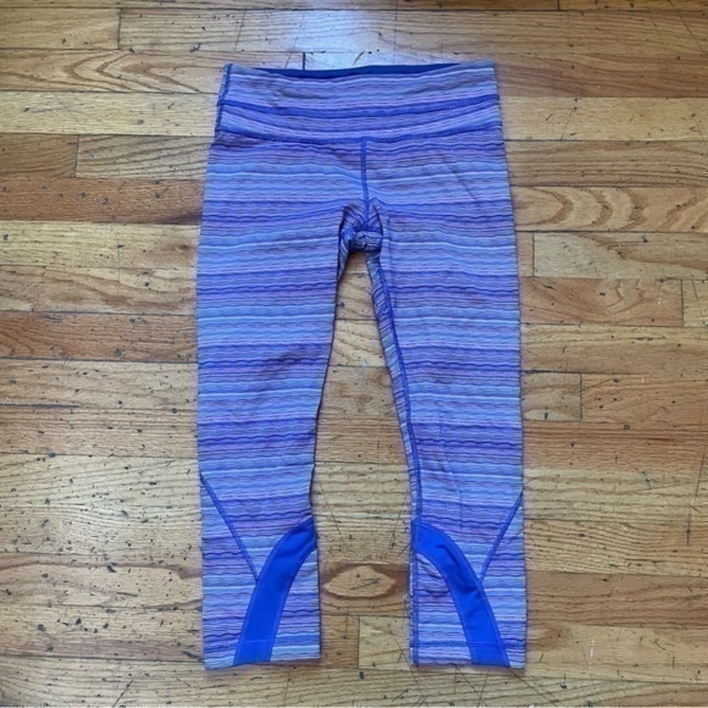 Lululemon Purple Space Dye Crop Leggings Size 6